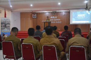 Peserta kegiatan di dalam Aula setda kantor Bupati. (Foto : Tildis)