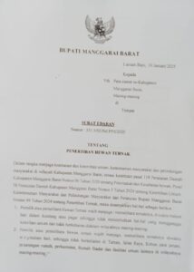 Surat Edaran Bupati terkait Penertiban Hewan Liar. 