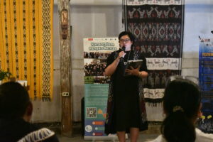 Regional Coordinator Urban Futures Indonesia Laily Himayati, saat menyampaikan sambutan. (Foto : Gonsalez)