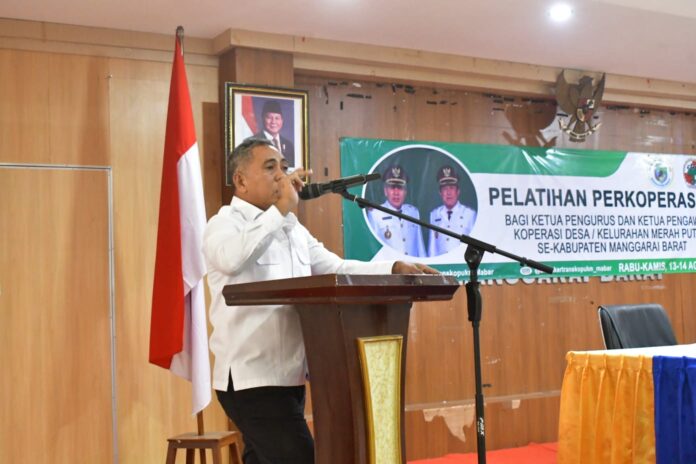 Bupati Edi saat menyampaikan sambutan. (Foto : Gonsalez)