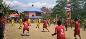 Voli putra, salah satu mata lomba. (Foto : Bion)