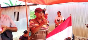 Bapak Simon Sea, inisiator kegiatan, saat menyampaikan sambutan. (Foto : Bion)