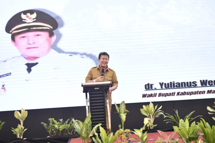 Wabup Yulianus saat memberikan sambutan. (Foto : Gonsalez)