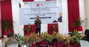 Bupati Edi saat menyampaikan sambutan.