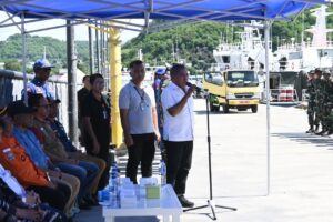 Bupati Manggarai Barat, Edistaius Endi saat memberikan sambutan. (Foto : Dok. Prokopim)