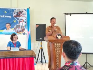 Kepala Dinas PKO Manggarai Barat Yohanes Hani, saat memberikan sambutan