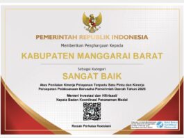 Terkait Kinerja PTSP, Pemkab Mabar Raih Predikat Sangat Baik Dari Kementerian Investasi dan Hilirisasi